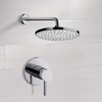 Remer SS52 Rain Shower System and 8 Inch Shower Head, Chrome